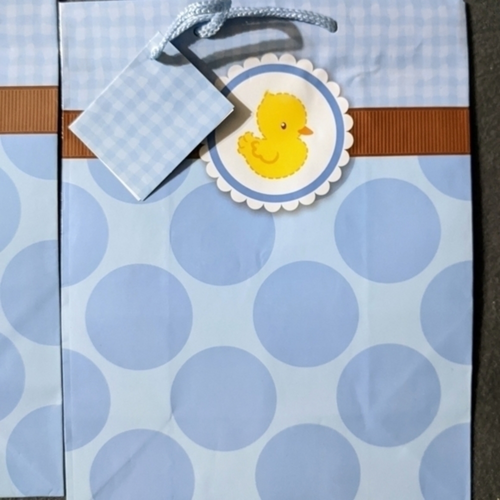 New set of 9 baby shower yellow duck gift bags